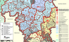 Karte des Landgerichtsbezirks Hildesheim